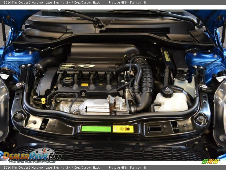 2010 Mini Cooper S Hardtop Laser Blue Metallic / Grey/Carbon Black Photo #34
