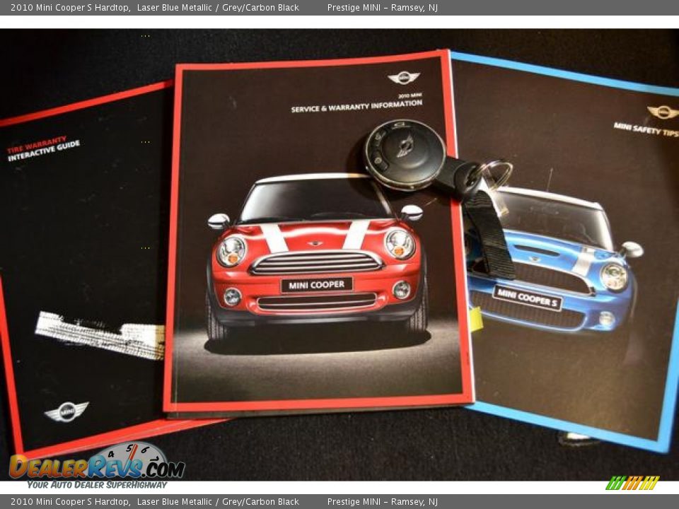 2010 Mini Cooper S Hardtop Laser Blue Metallic / Grey/Carbon Black Photo #36