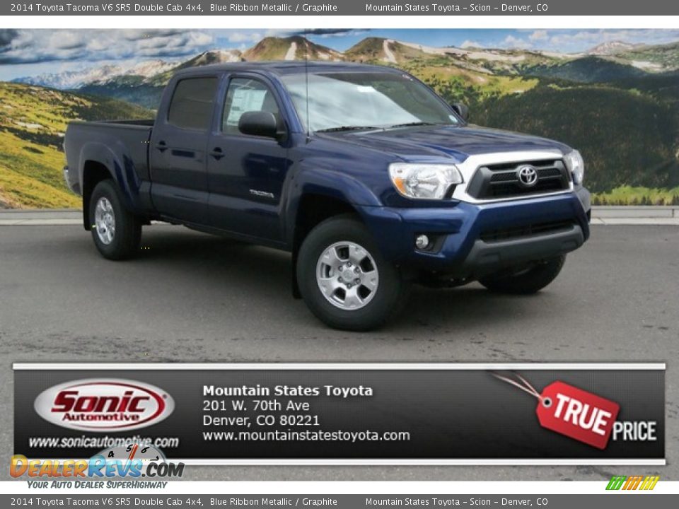 2014 Toyota Tacoma V6 SR5 Double Cab 4x4 Blue Ribbon Metallic / Graphite Photo #1