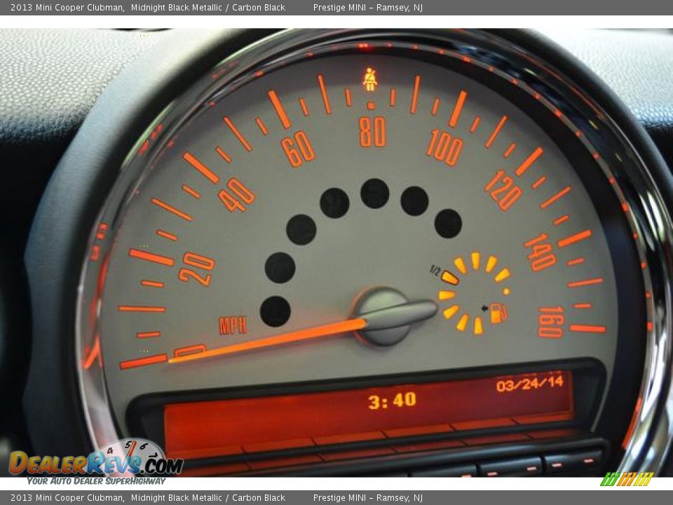 2013 Mini Cooper Clubman Midnight Black Metallic / Carbon Black Photo #31