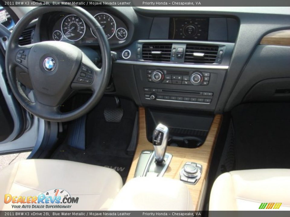 2011 BMW X3 xDrive 28i Blue Water Metallic / Mojave Nevada Leather Photo #16