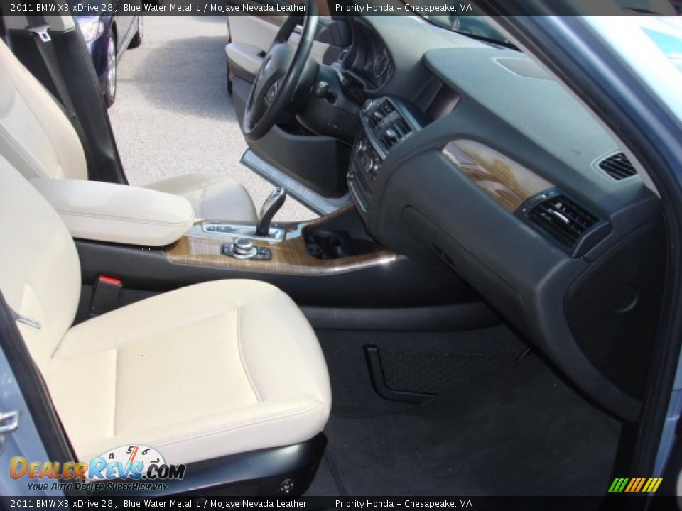 2011 BMW X3 xDrive 28i Blue Water Metallic / Mojave Nevada Leather Photo #17