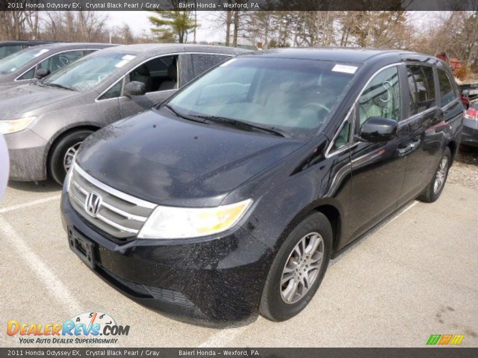 2011 Honda Odyssey EX Crystal Black Pearl / Gray Photo #3