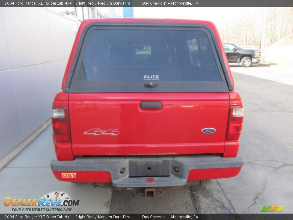 2004 Ford Ranger XLT SuperCab 4x4 Bright Red / Medium Dark Flint Photo #5
