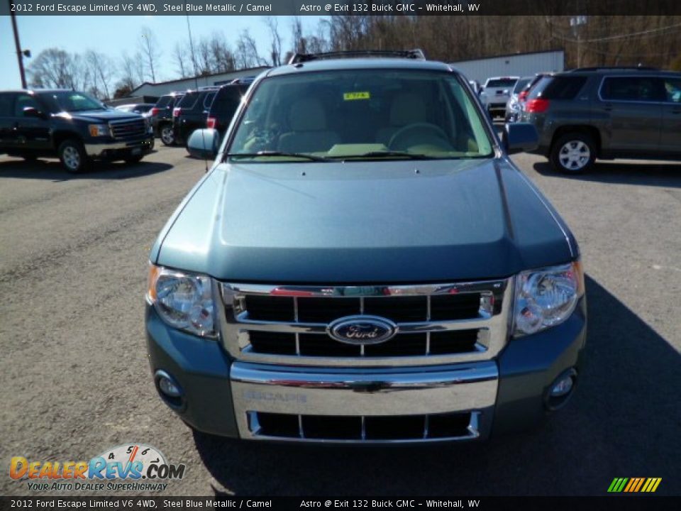 2012 Ford Escape Limited V6 4WD Steel Blue Metallic / Camel Photo #2