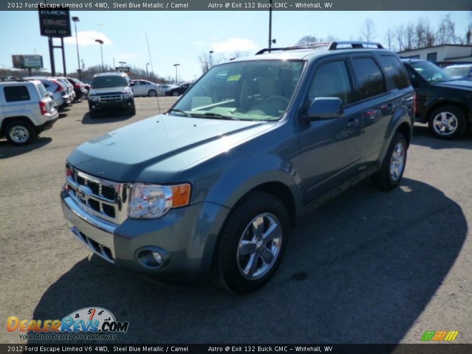 2012 Ford Escape Limited V6 4WD Steel Blue Metallic / Camel Photo #3