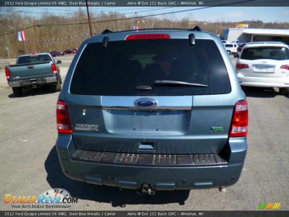 2012 Ford Escape Limited V6 4WD Steel Blue Metallic / Camel Photo #6