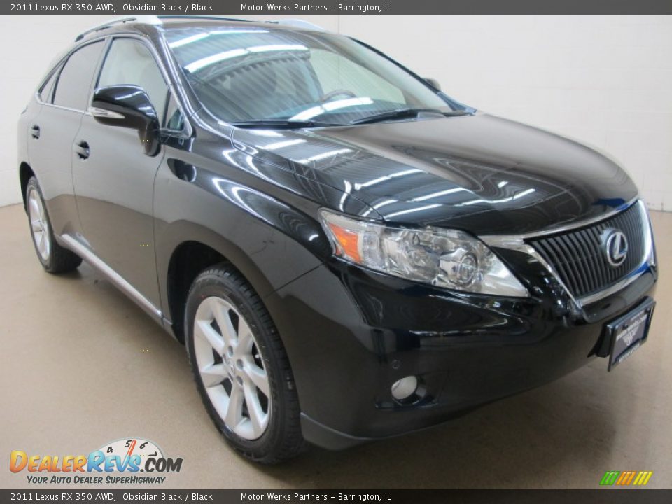 2011 Lexus RX 350 AWD Obsidian Black / Black Photo #1