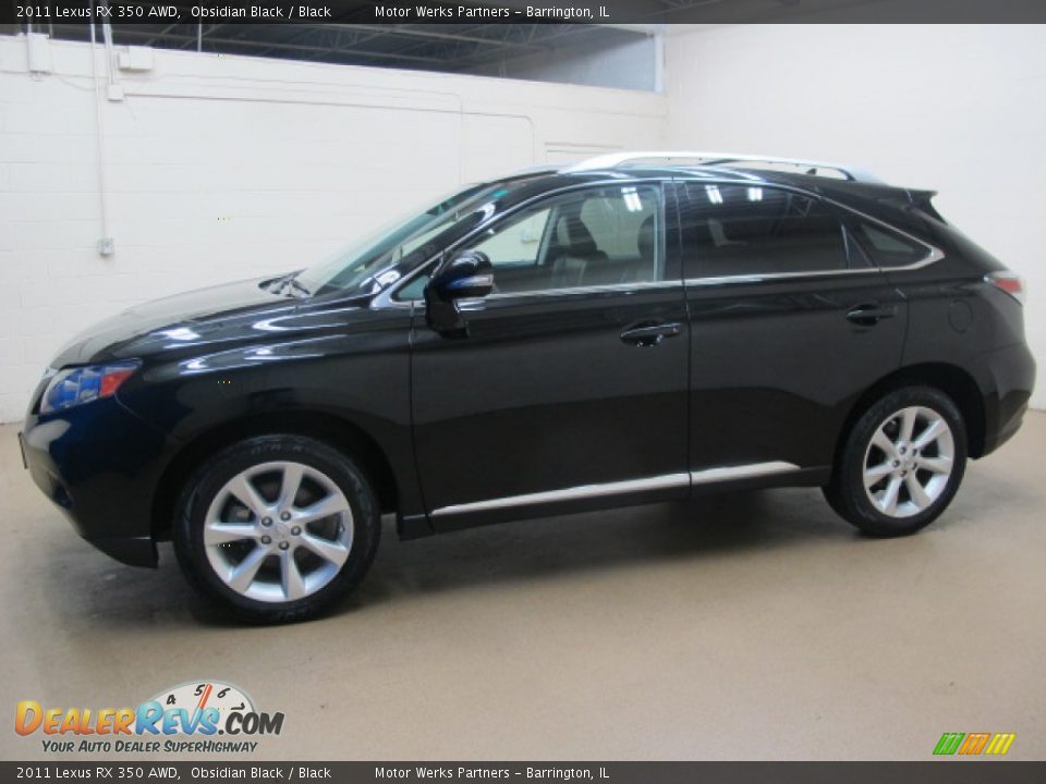 2011 Lexus RX 350 AWD Obsidian Black / Black Photo #4