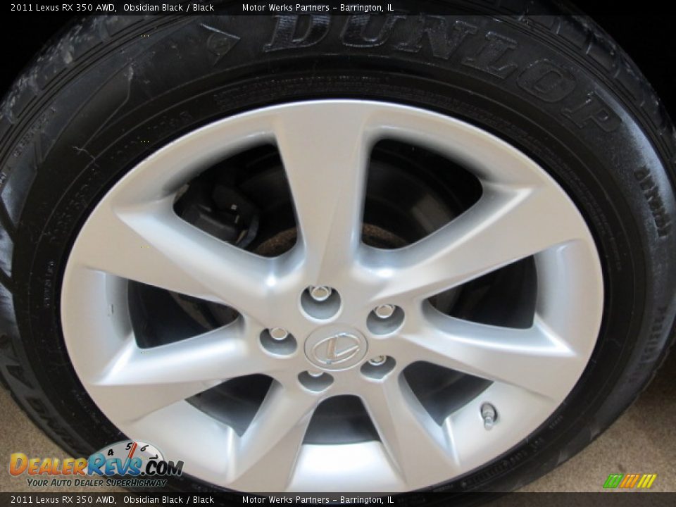 2011 Lexus RX 350 AWD Obsidian Black / Black Photo #11