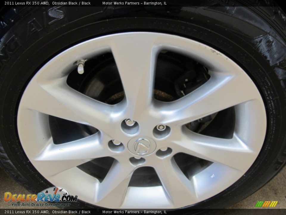 2011 Lexus RX 350 AWD Obsidian Black / Black Photo #12
