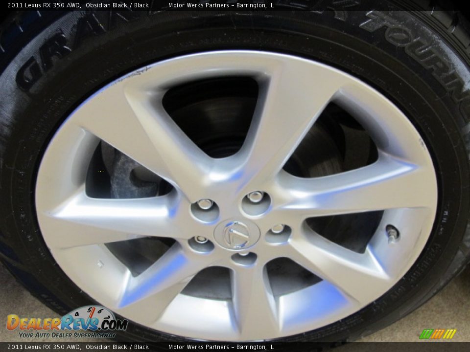 2011 Lexus RX 350 AWD Obsidian Black / Black Photo #13