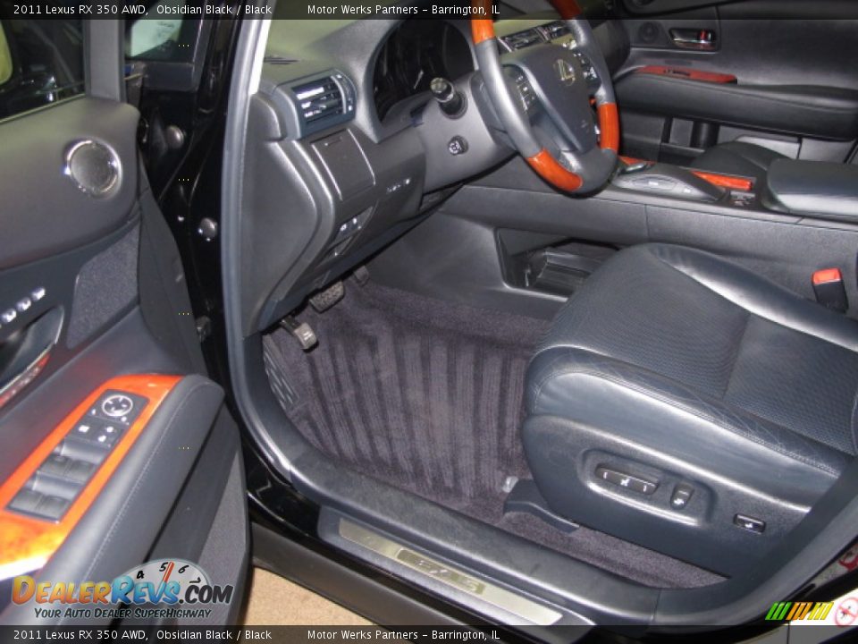 2011 Lexus RX 350 AWD Obsidian Black / Black Photo #14