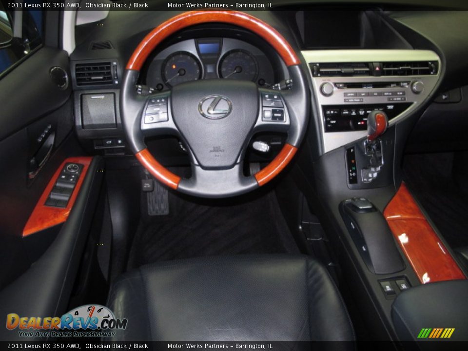 2011 Lexus RX 350 AWD Obsidian Black / Black Photo #22