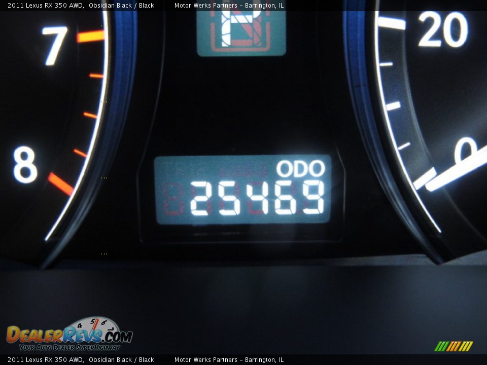 2011 Lexus RX 350 AWD Obsidian Black / Black Photo #25