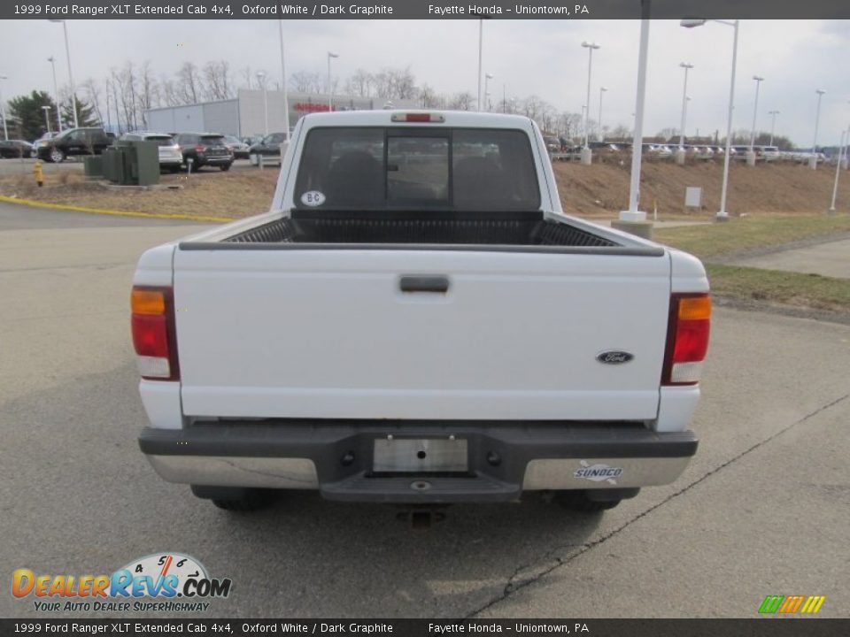 1999 Ford Ranger XLT Extended Cab 4x4 Oxford White / Dark Graphite Photo #3