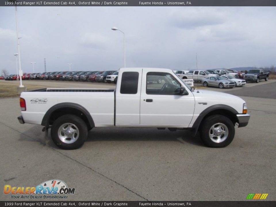 1999 Ford Ranger XLT Extended Cab 4x4 Oxford White / Dark Graphite Photo #4