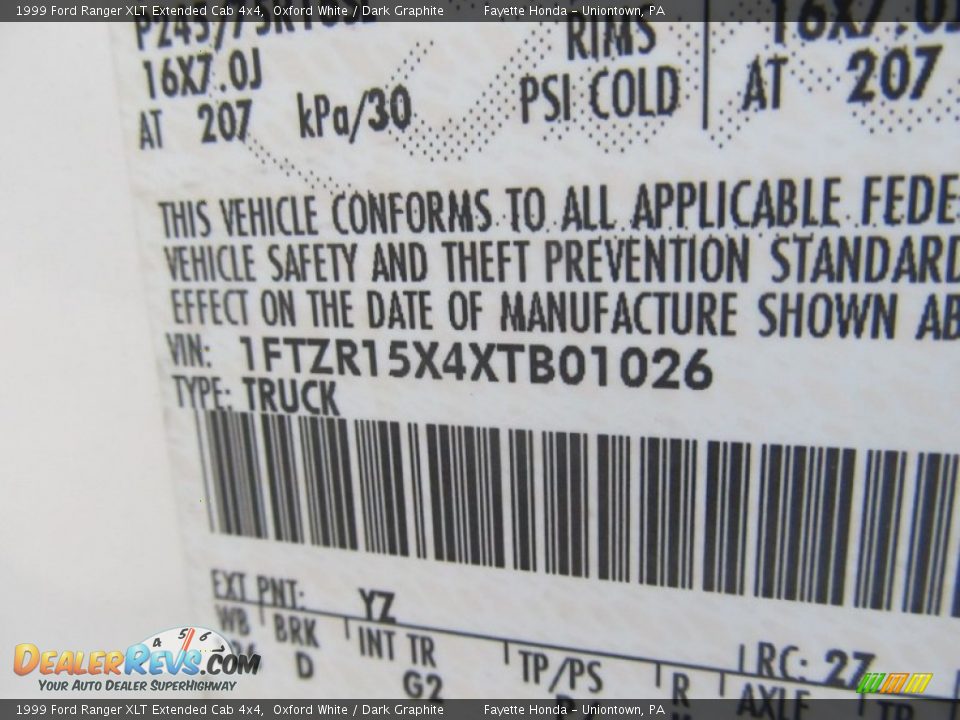 1999 Ford Ranger XLT Extended Cab 4x4 Oxford White / Dark Graphite Photo #9