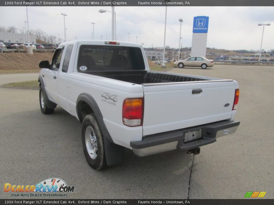1999 Ford Ranger XLT Extended Cab 4x4 Oxford White / Dark Graphite Photo #15