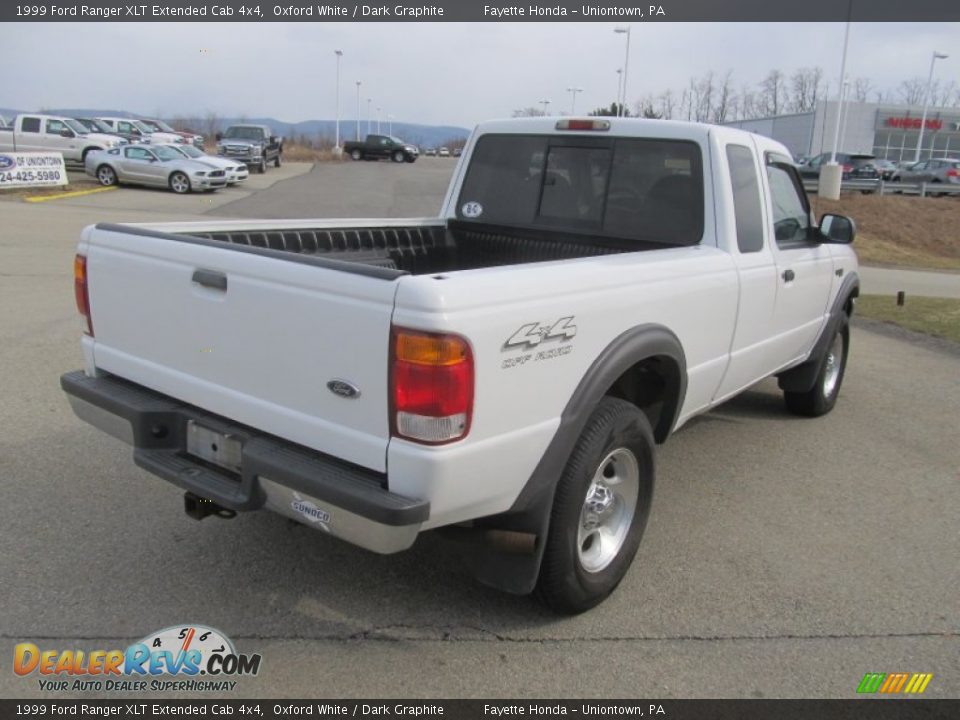 1999 Ford Ranger XLT Extended Cab 4x4 Oxford White / Dark Graphite Photo #17