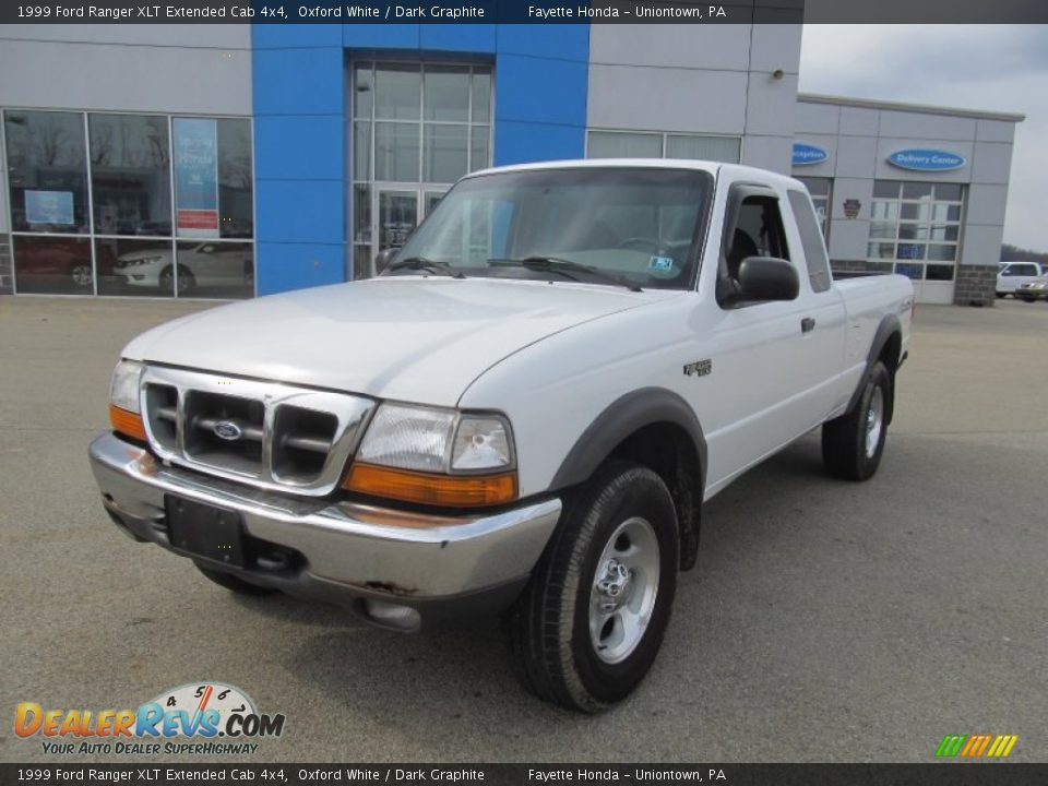 1999 Ford Ranger XLT Extended Cab 4x4 Oxford White / Dark Graphite Photo #19