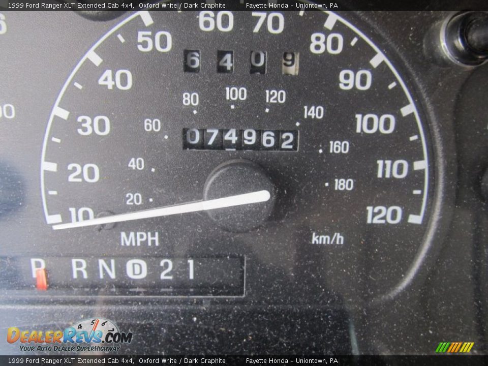 1999 Ford Ranger XLT Extended Cab 4x4 Oxford White / Dark Graphite Photo #20