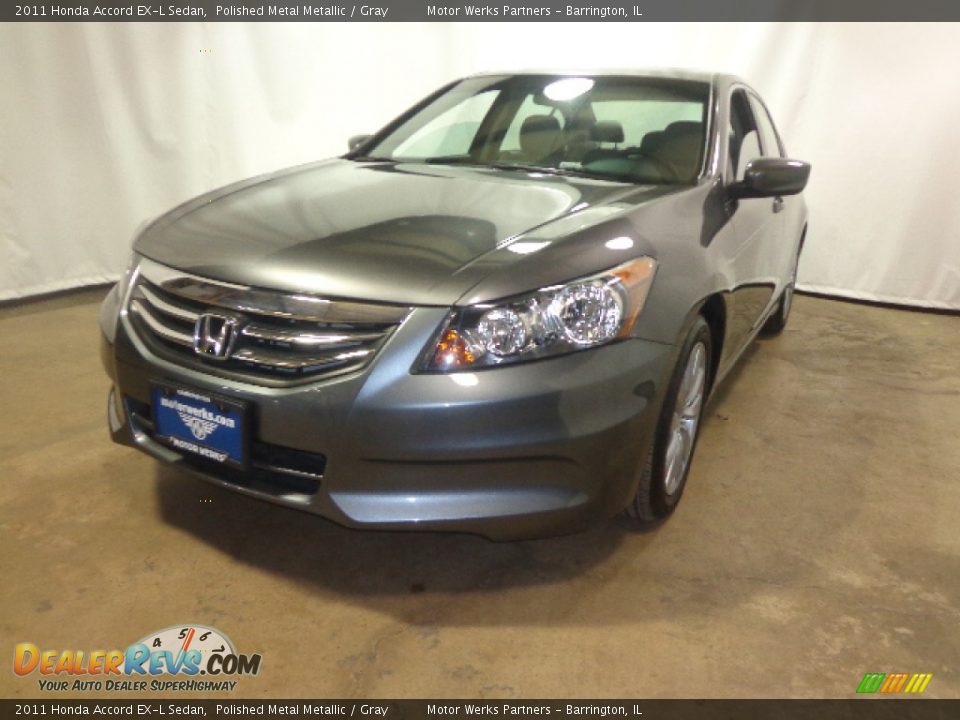 2011 Honda Accord EX-L Sedan Polished Metal Metallic / Gray Photo #4