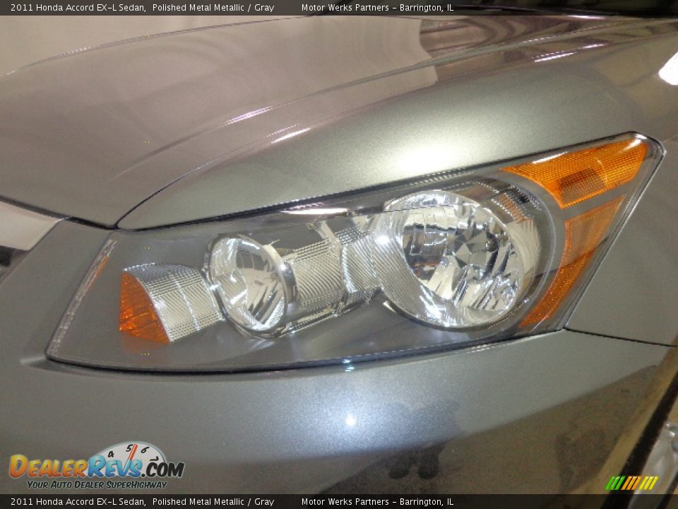 2011 Honda Accord EX-L Sedan Polished Metal Metallic / Gray Photo #14