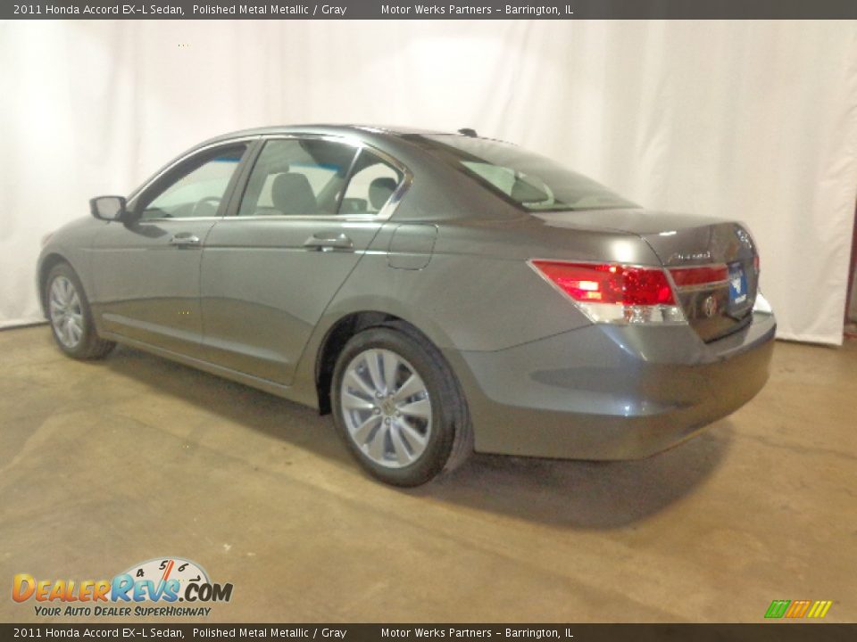 2011 Honda Accord EX-L Sedan Polished Metal Metallic / Gray Photo #17