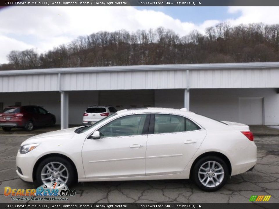2014 Chevrolet Malibu LT White Diamond Tricoat / Cocoa/Light Neutral Photo #5