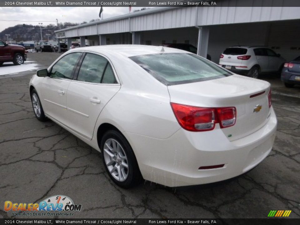 2014 Chevrolet Malibu LT White Diamond Tricoat / Cocoa/Light Neutral Photo #6