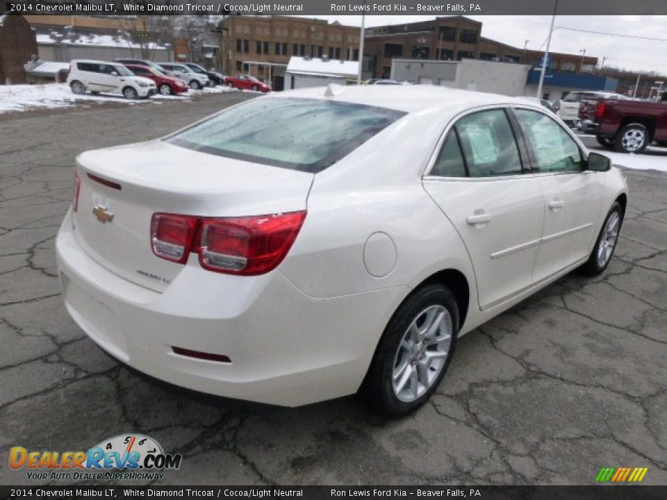 2014 Chevrolet Malibu LT White Diamond Tricoat / Cocoa/Light Neutral Photo #8