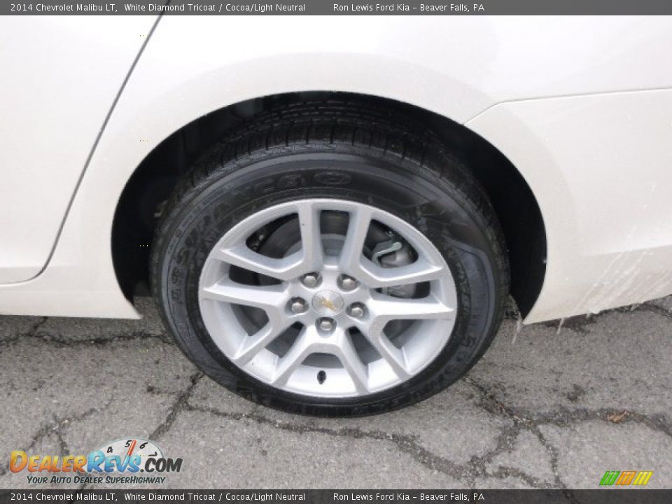 2014 Chevrolet Malibu LT White Diamond Tricoat / Cocoa/Light Neutral Photo #9