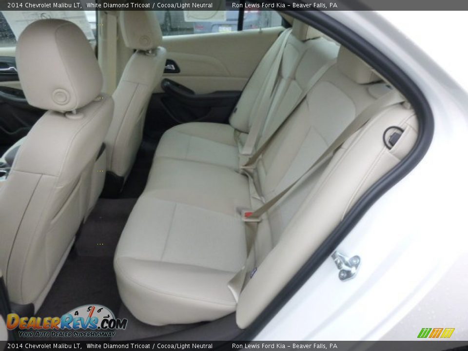 2014 Chevrolet Malibu LT White Diamond Tricoat / Cocoa/Light Neutral Photo #12