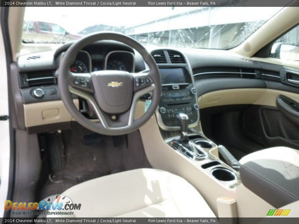 2014 Chevrolet Malibu LT White Diamond Tricoat / Cocoa/Light Neutral Photo #14
