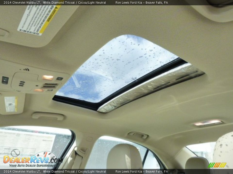 2014 Chevrolet Malibu LT White Diamond Tricoat / Cocoa/Light Neutral Photo #15