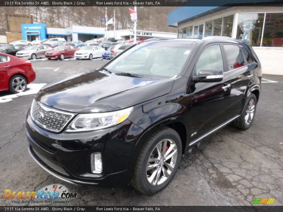 2015 Kia Sorento SX AWD Ebony Black / Gray Photo #4