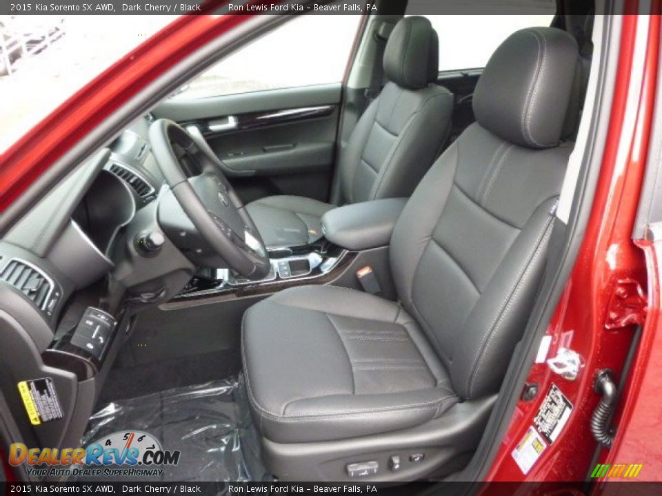 Black Interior - 2015 Kia Sorento SX AWD Photo #10