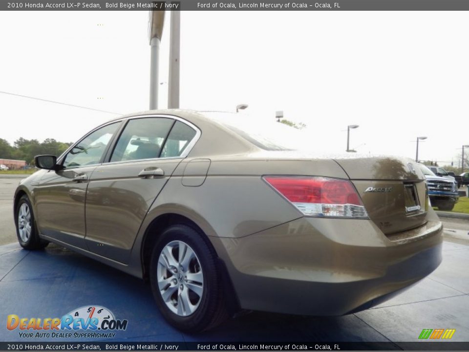 2010 Honda Accord LX-P Sedan Bold Beige Metallic / Ivory Photo #3