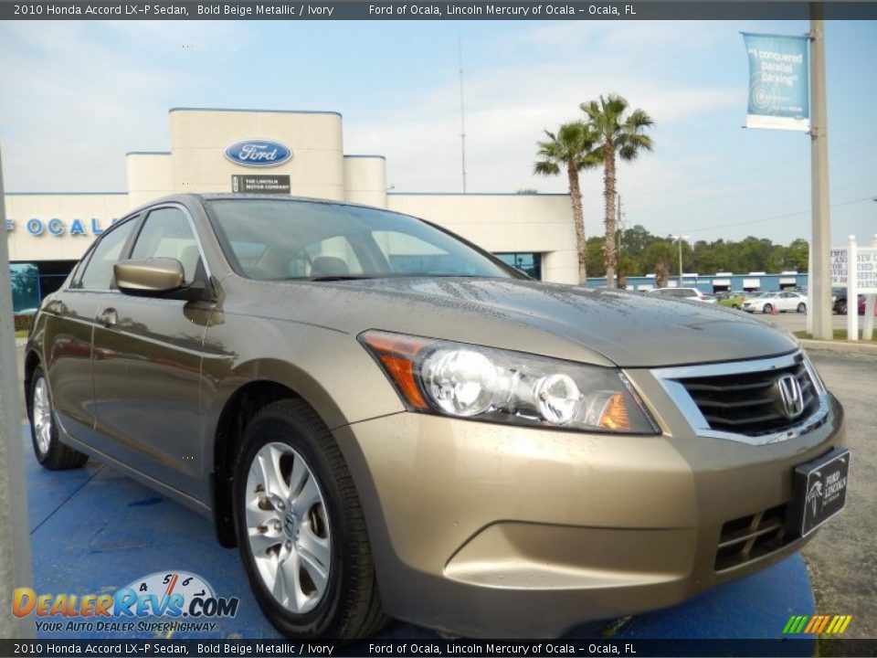 2010 Honda Accord LX-P Sedan Bold Beige Metallic / Ivory Photo #7