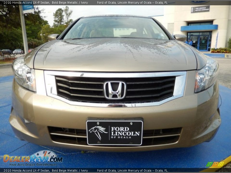 2010 Honda Accord LX-P Sedan Bold Beige Metallic / Ivory Photo #8