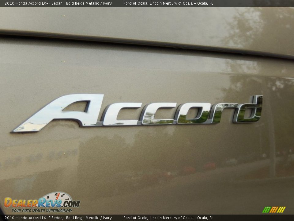 2010 Honda Accord LX-P Sedan Bold Beige Metallic / Ivory Photo #9