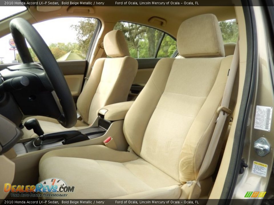 2010 Honda Accord LX-P Sedan Bold Beige Metallic / Ivory Photo #13
