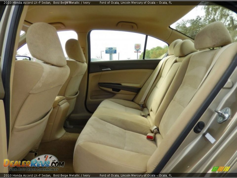 2010 Honda Accord LX-P Sedan Bold Beige Metallic / Ivory Photo #15