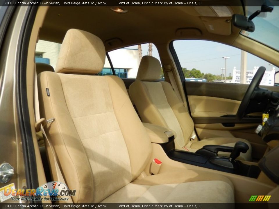 2010 Honda Accord LX-P Sedan Bold Beige Metallic / Ivory Photo #18