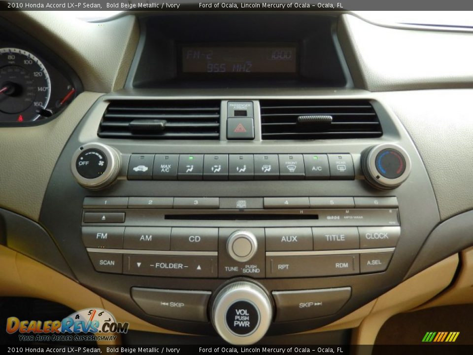 2010 Honda Accord LX-P Sedan Bold Beige Metallic / Ivory Photo #22