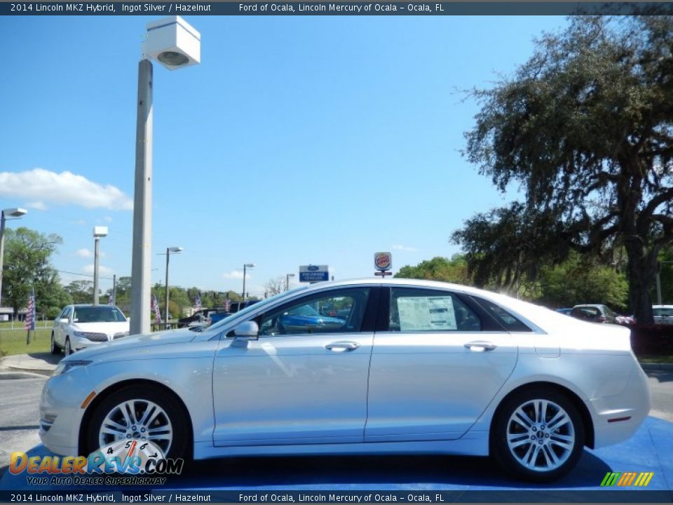 2014 Lincoln MKZ Hybrid Ingot Silver / Hazelnut Photo #2