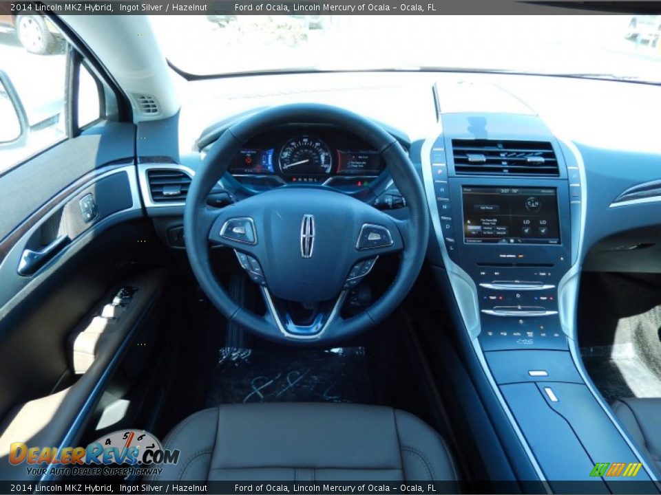 2014 Lincoln MKZ Hybrid Ingot Silver / Hazelnut Photo #9