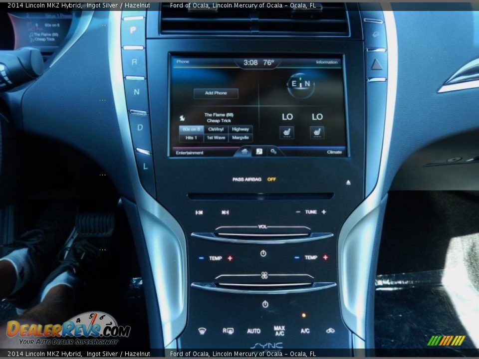 2014 Lincoln MKZ Hybrid Ingot Silver / Hazelnut Photo #11