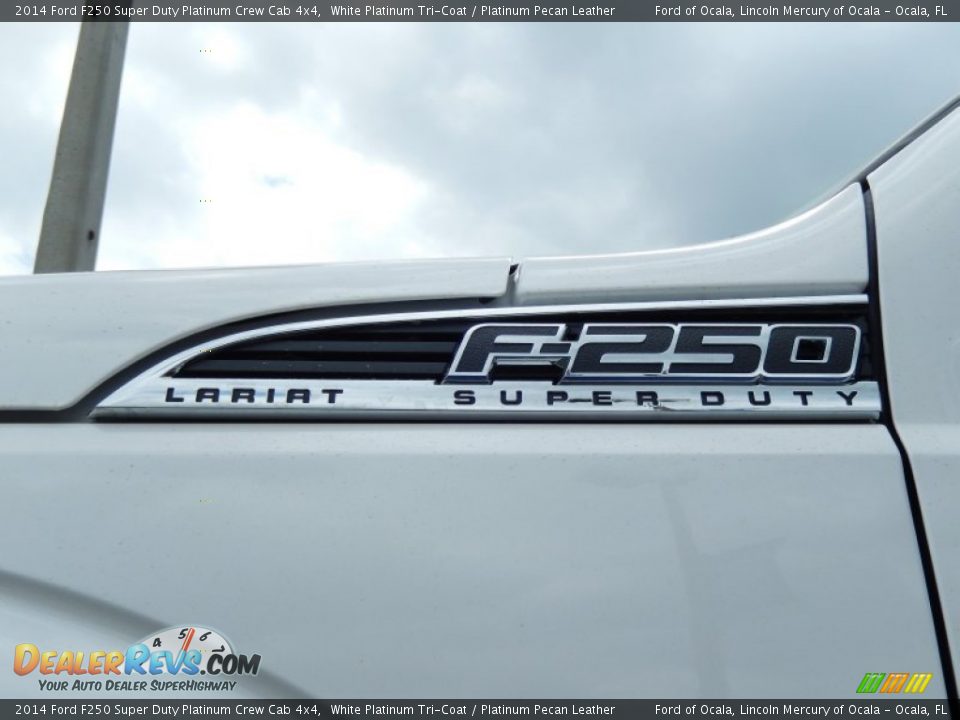 2014 Ford F250 Super Duty Platinum Crew Cab 4x4 White Platinum Tri-Coat / Platinum Pecan Leather Photo #5